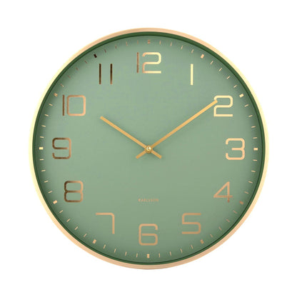 Elegance Glow Wall Clock - Jungle Green