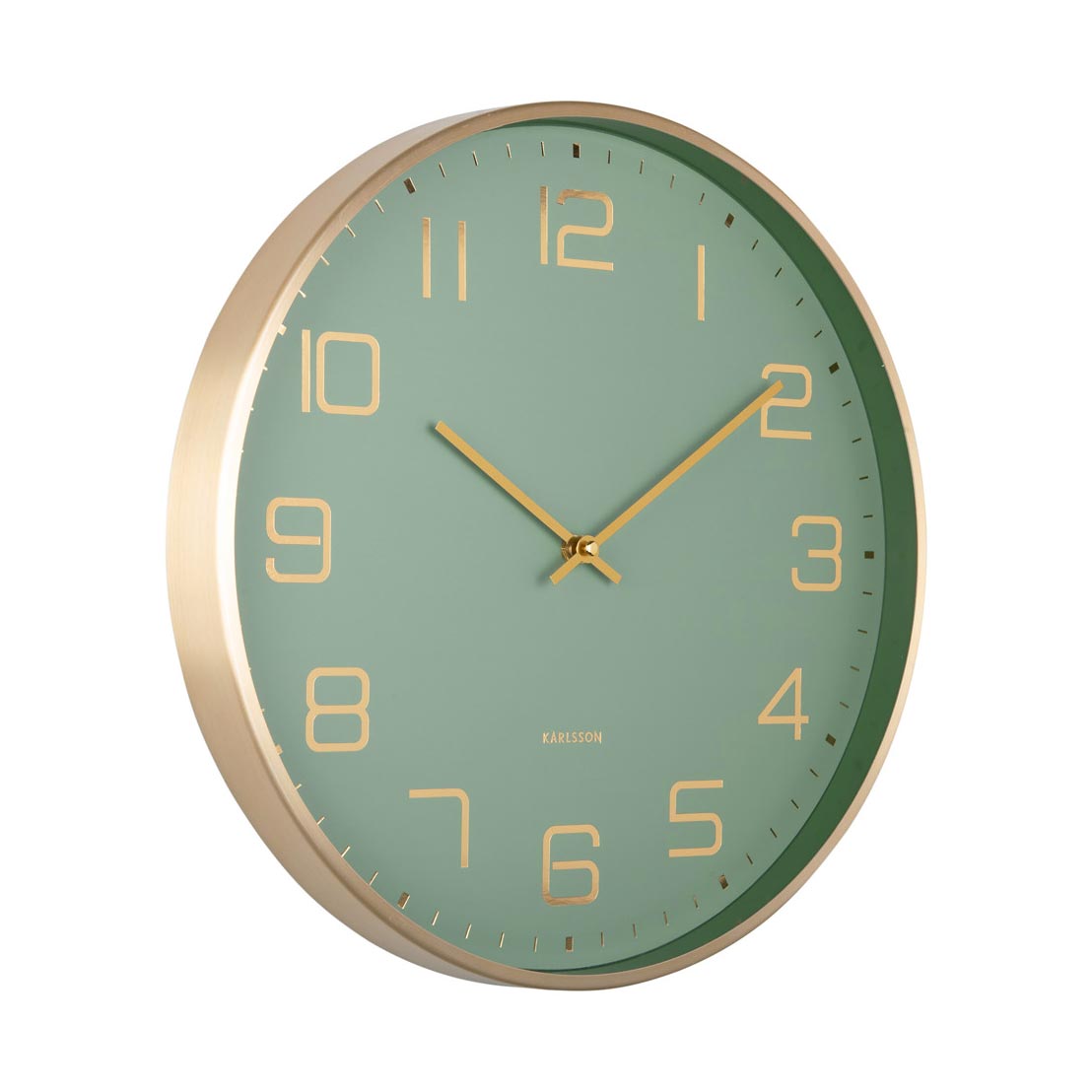 Elegance Glow Wall Clock - Jungle Green