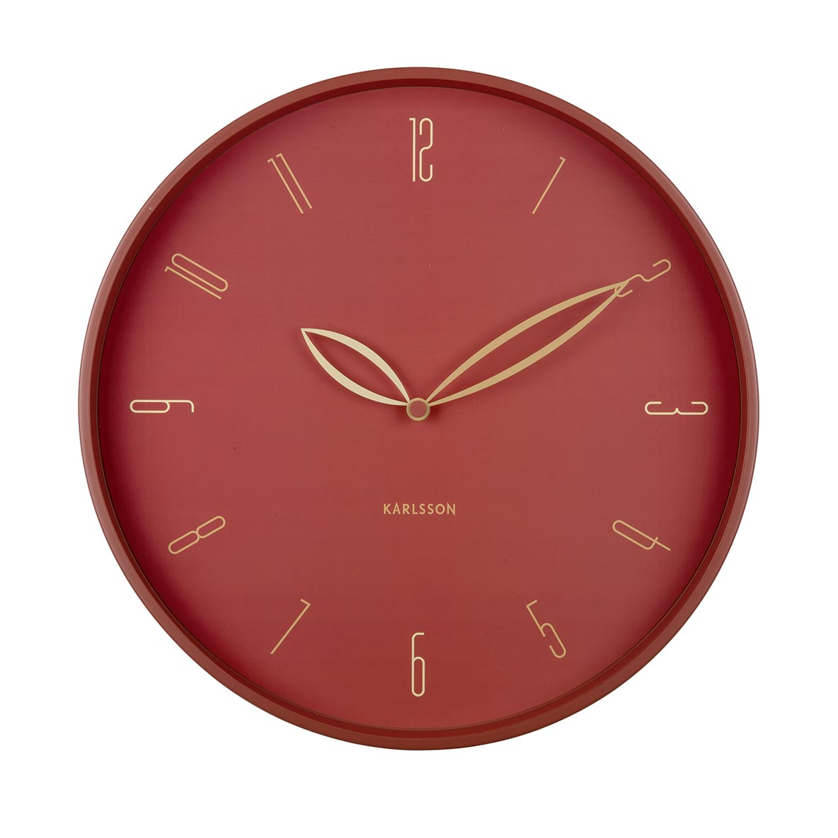 Petals Wall Clock - Red Ochre