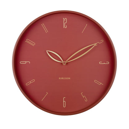 Petals Wall Clock - Red Ochre