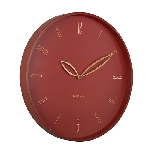 Petals Wall Clock - Red Ochre