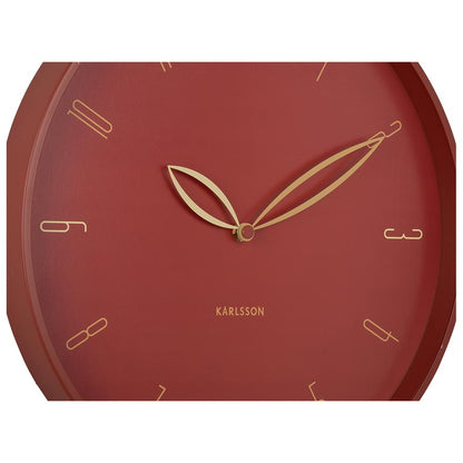 Petals Wall Clock - Red Ochre