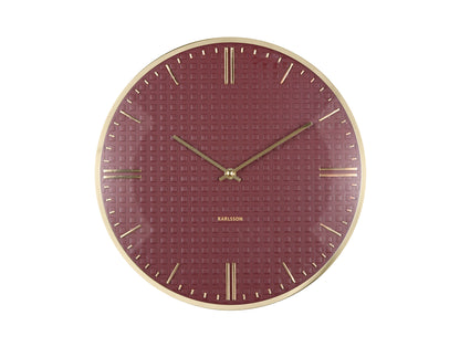 Riqueza Wall Clock - Burgundy Red [PRE-ORDER JULY]