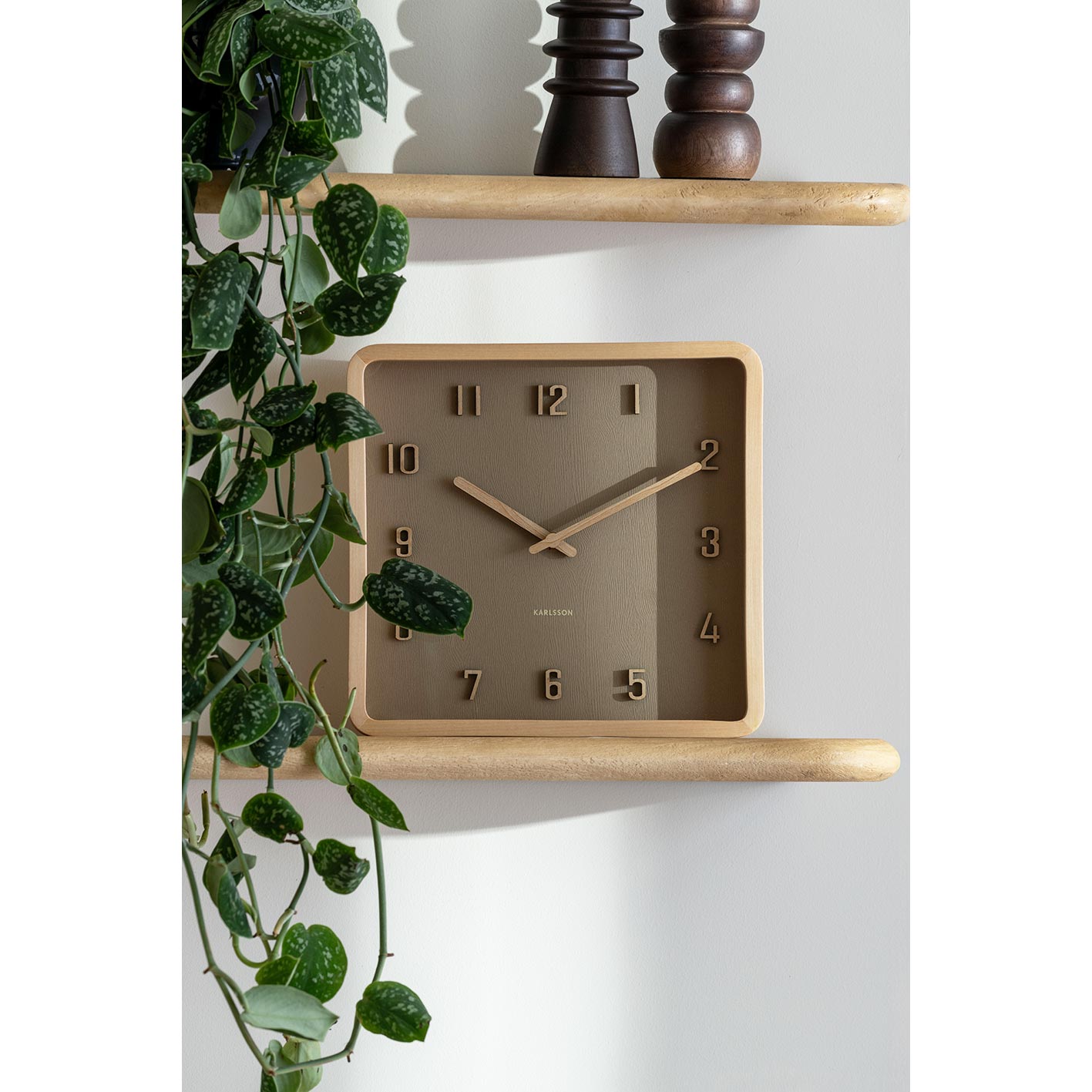 Nervadura Square Clock - Soft Brown [PRE-ORDER JULY]