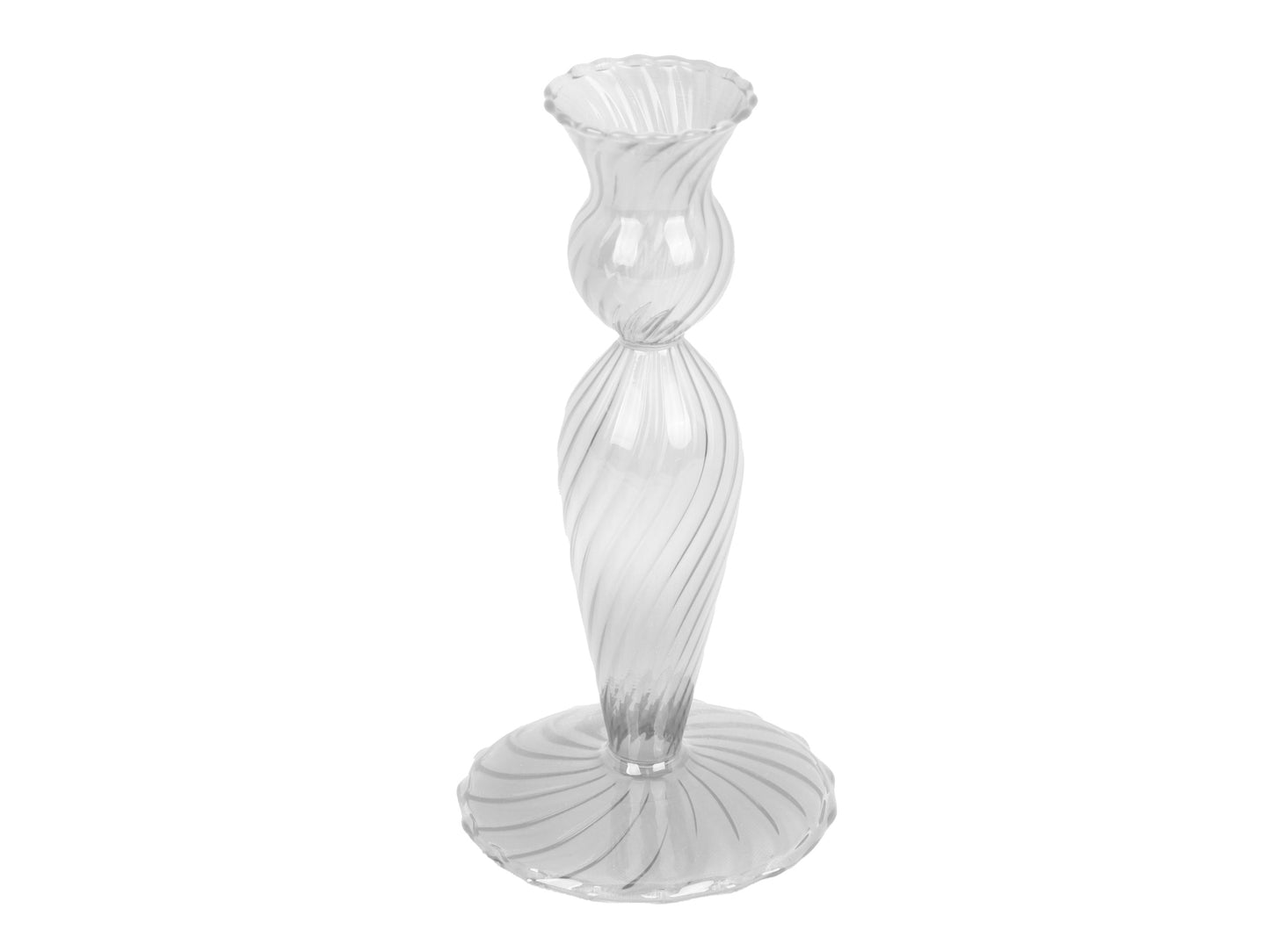 Swirl Candle Holder - Clear