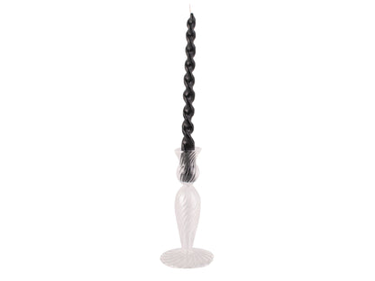 Swirl Candle Holder - Clear