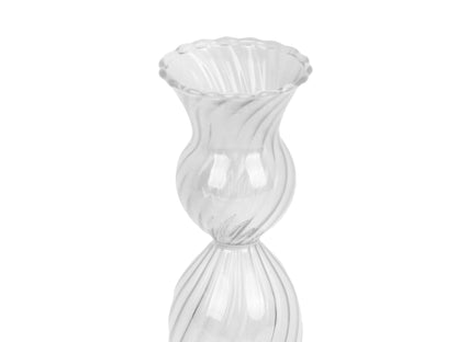 Swirl Candle Holder - Clear