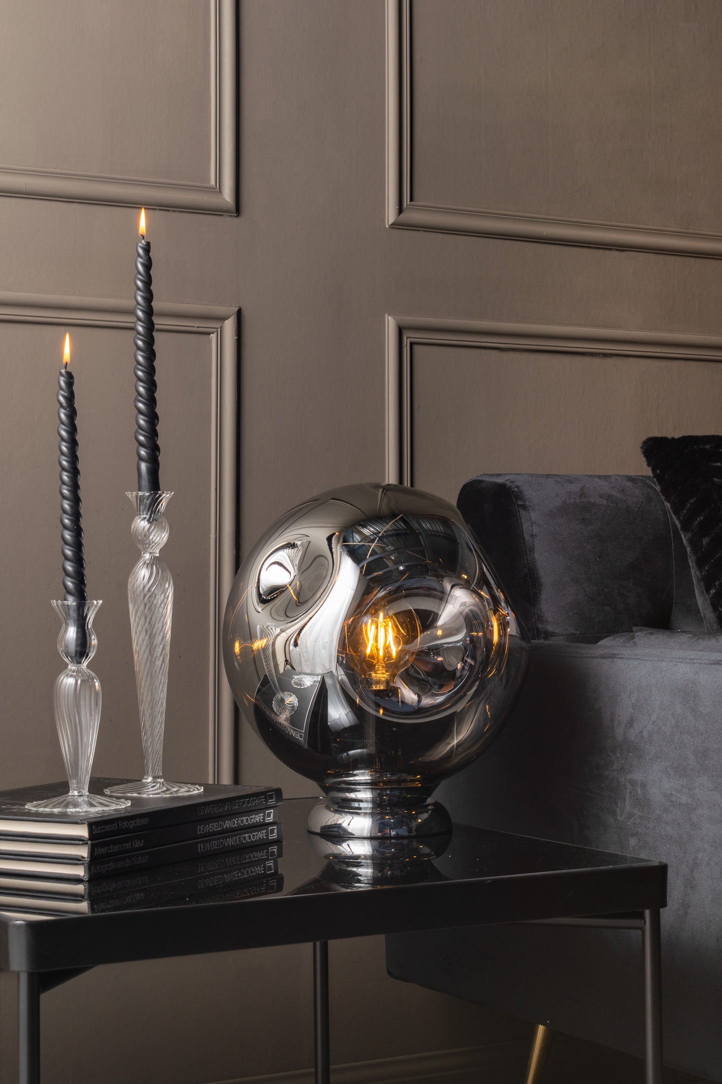 Swirl Candle Holder - Clear
