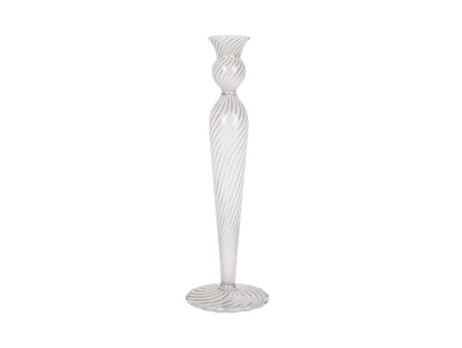 Swirl Candle Holder - Large Clear