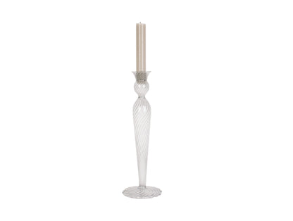 Swirl Candle Holder - Large Clear
