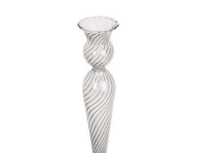 Swirl Candle Holder - Large Clear