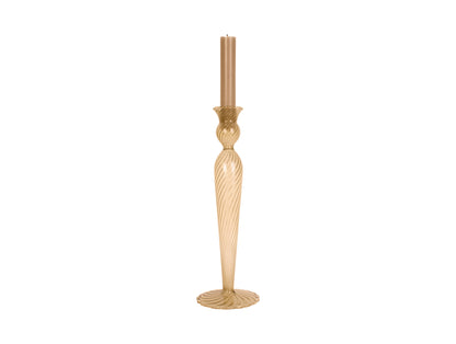Swirl Candle Holder - Large Sand Brown