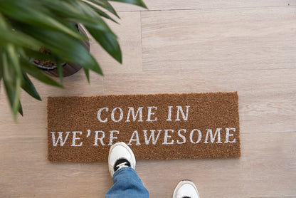 Come In Awesome Doormat - Natural/White