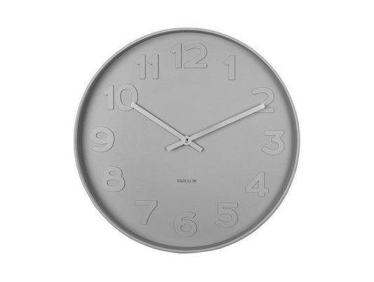 Mr Grey Numbers Clock - Medium
