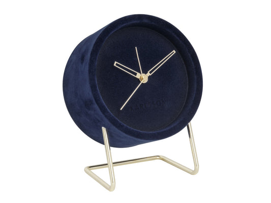 Lush Velvet Alarm Clock - Blue