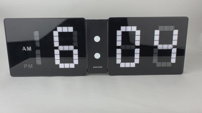 LED Look Flip Clock - Black