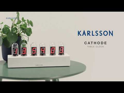Cathode Clock - White