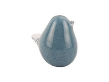 Glass Fat Bird Medium - Soft Blue