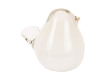 Glass Fat Bird Large - White
